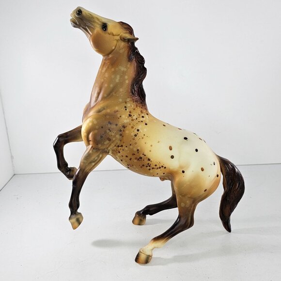 Breyer Horse Rawhide Wild Appaloosa Mustang Semi Rearing Stallion #702495 Signed - Picture 3 of 16